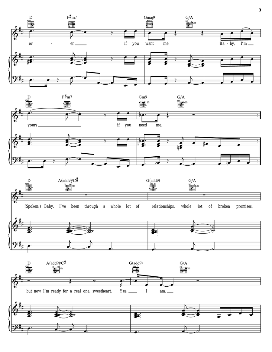 Baby I'm Yours Baby I'm Yours Piano, Vocal, Guitar scores gallery preview page 3