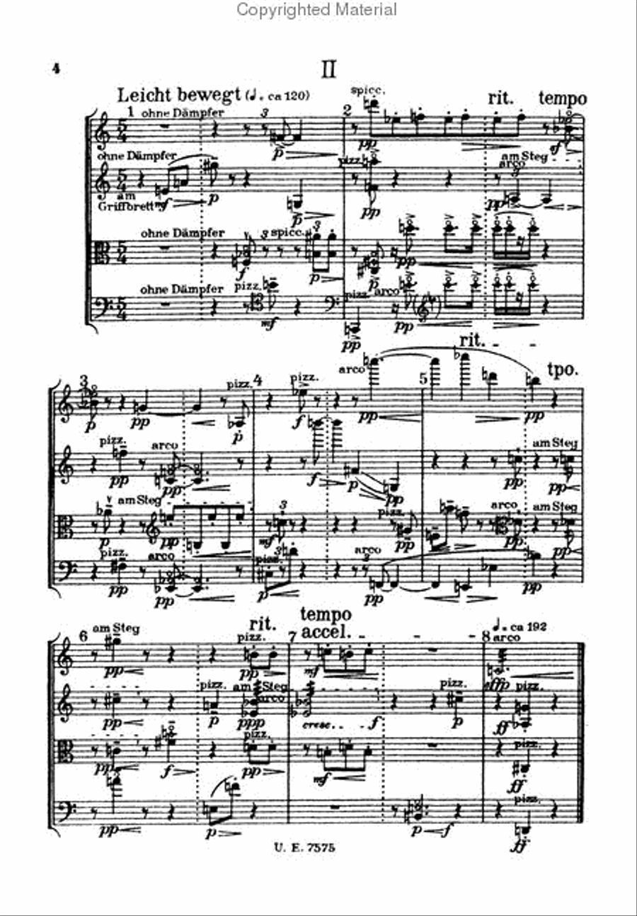Six Bagatelles, Op. 9 String Quartet scores gallery preview page 3