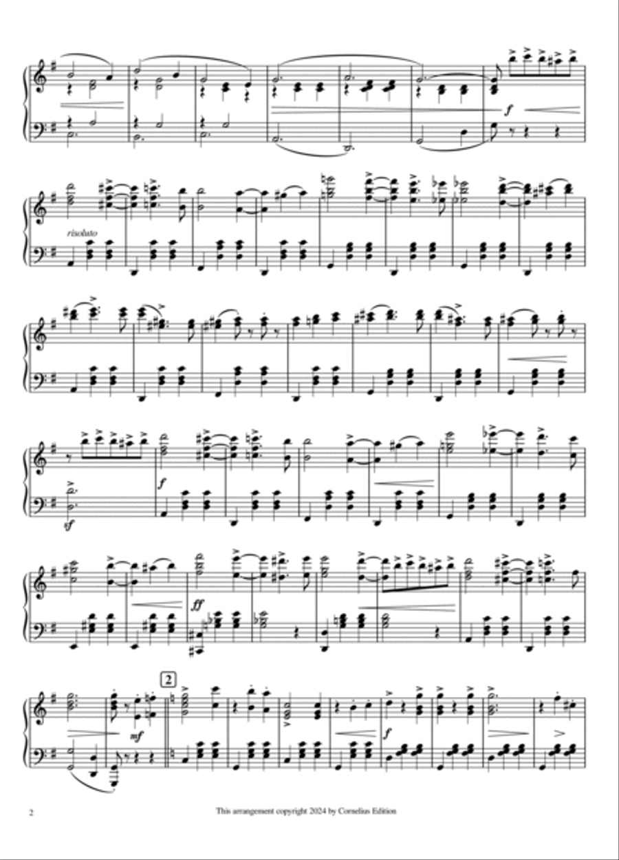 The Merry Widow Waltz (Complete) for Piano Piano Solo scores gallery preview page 2