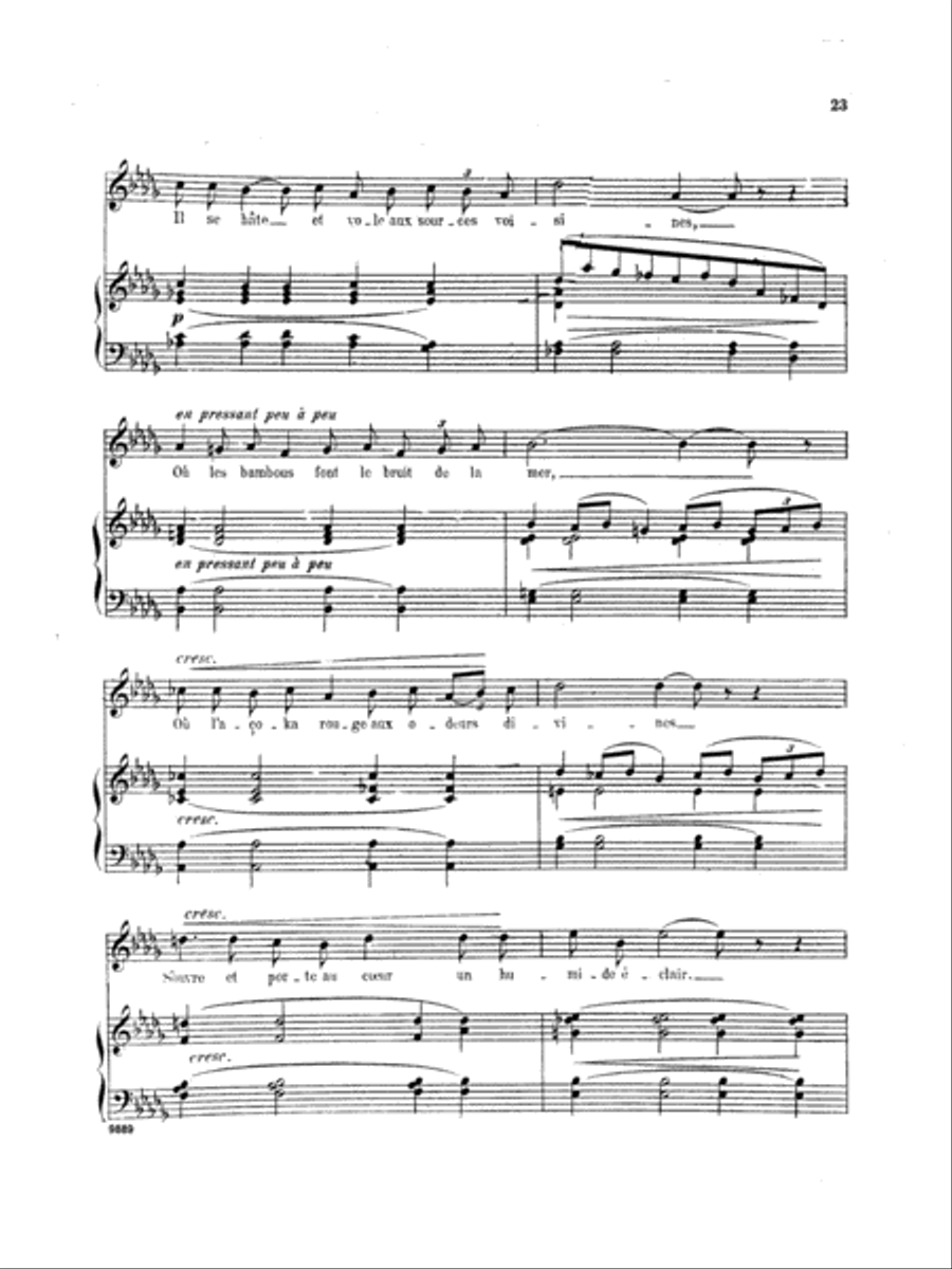Chausson: Thirty-Three Songs (French) Voice scores gallery preview page 2