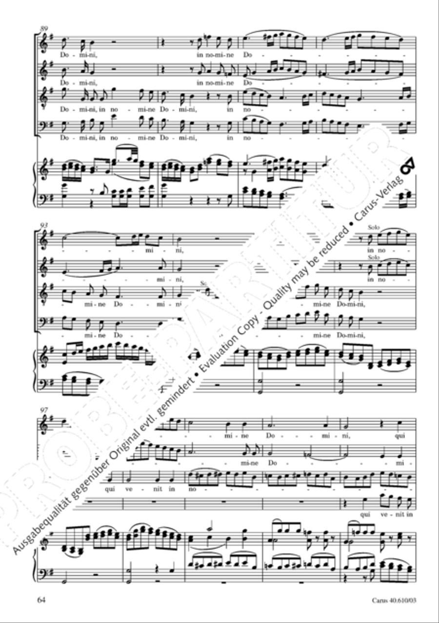 Theresienmesse in B 4-Part scores gallery preview page 65