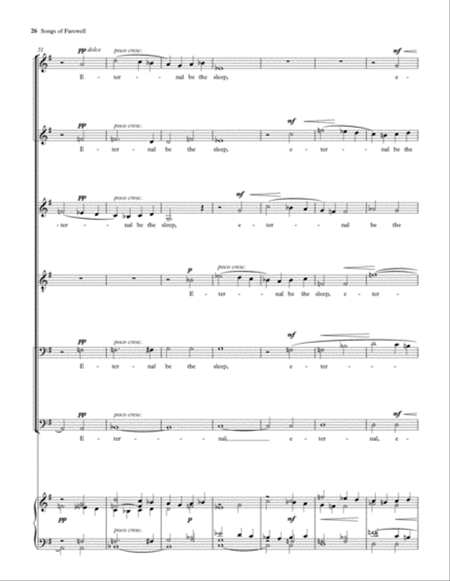 Songs of Farewell Divisi scores gallery preview page 27