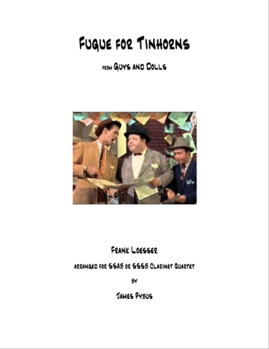 Fugue For Tinhorns Woodwind Quartet scores gallery preview page 1