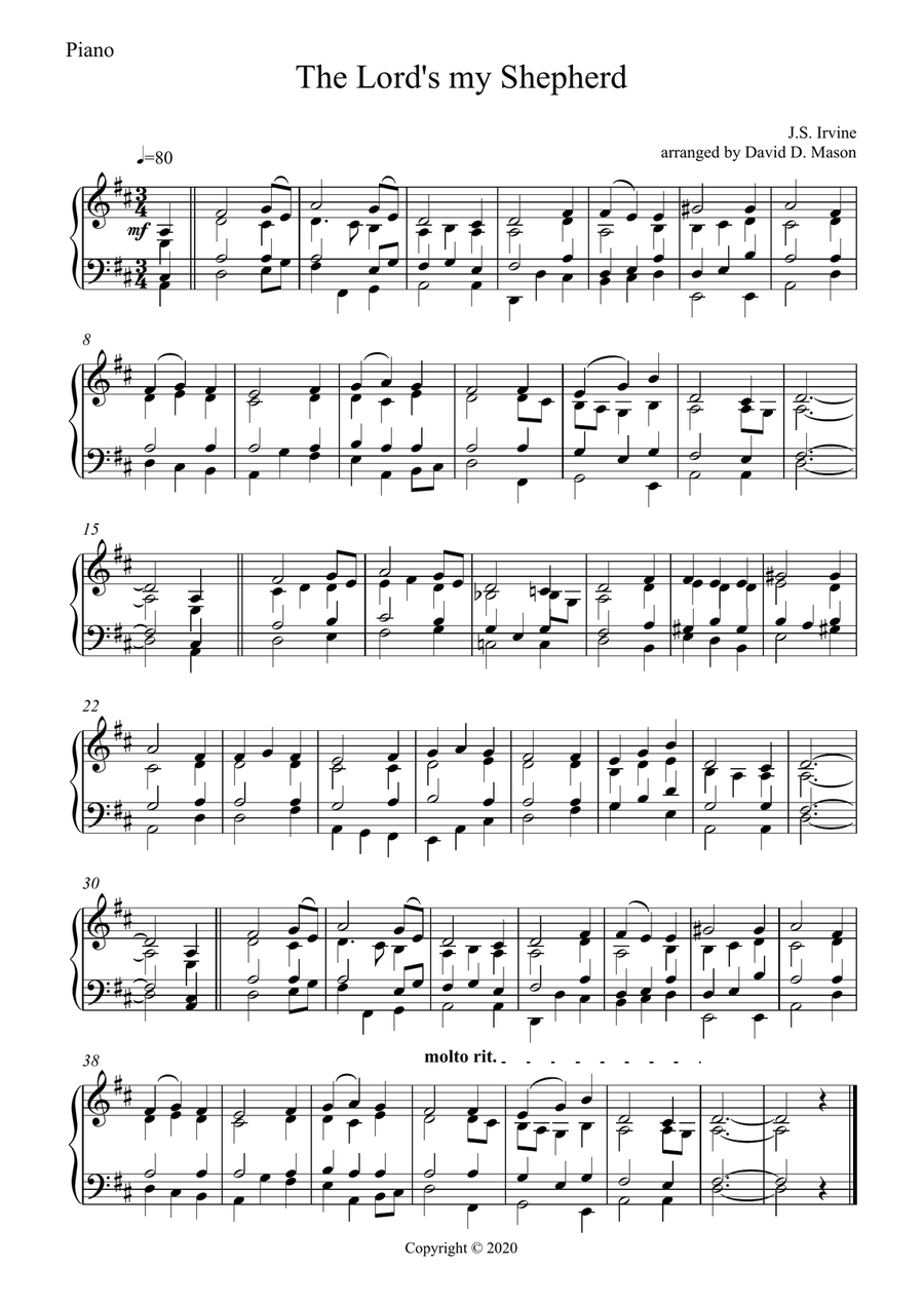 The Lord's my Shepherd Violin Solo scores gallery preview page 2