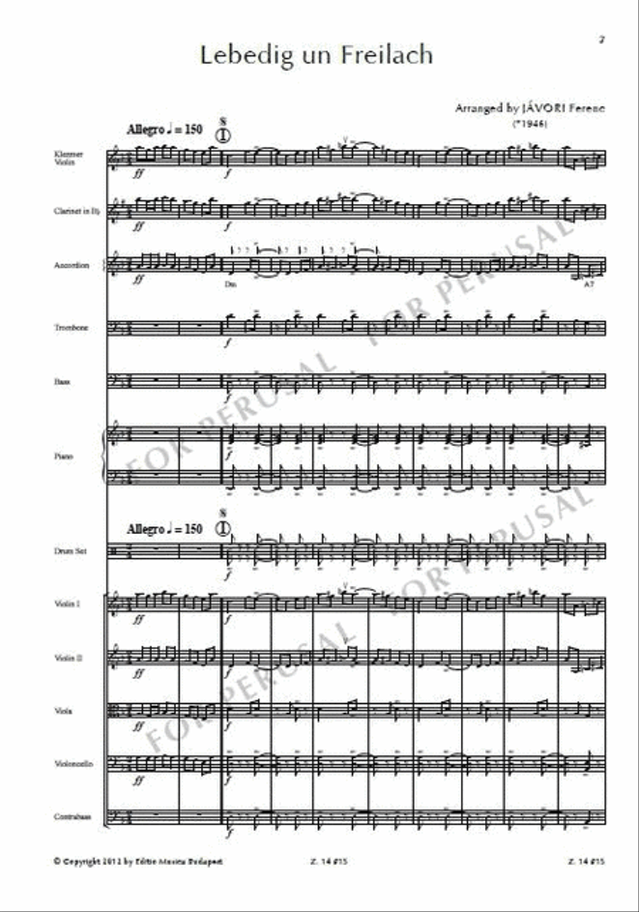 Klezmer-Suite (1999) Orchestra scores gallery preview page 2
