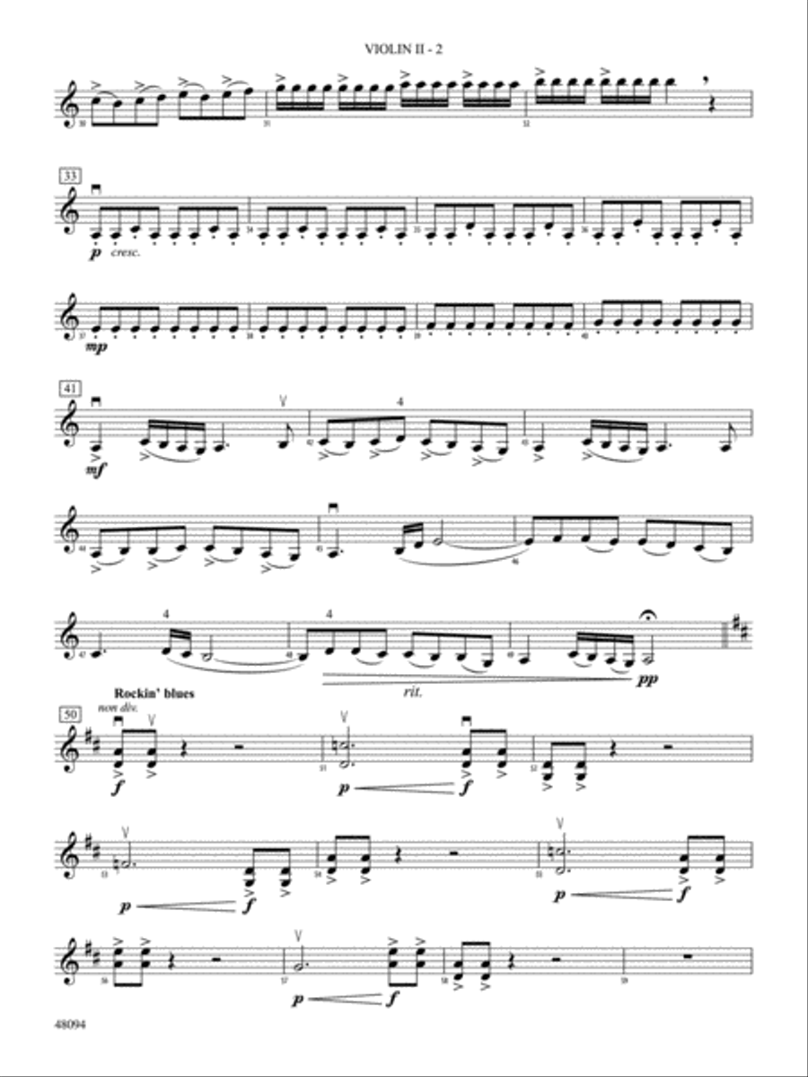 Rockin' 67 Blues: 2nd Violin String Orchestra scores gallery preview page 2