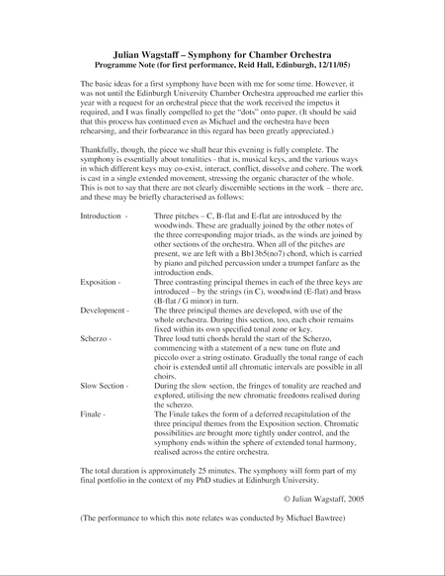 Symphony for Chamber Orchestra (full score) Chamber Orchestra scores gallery preview page 3