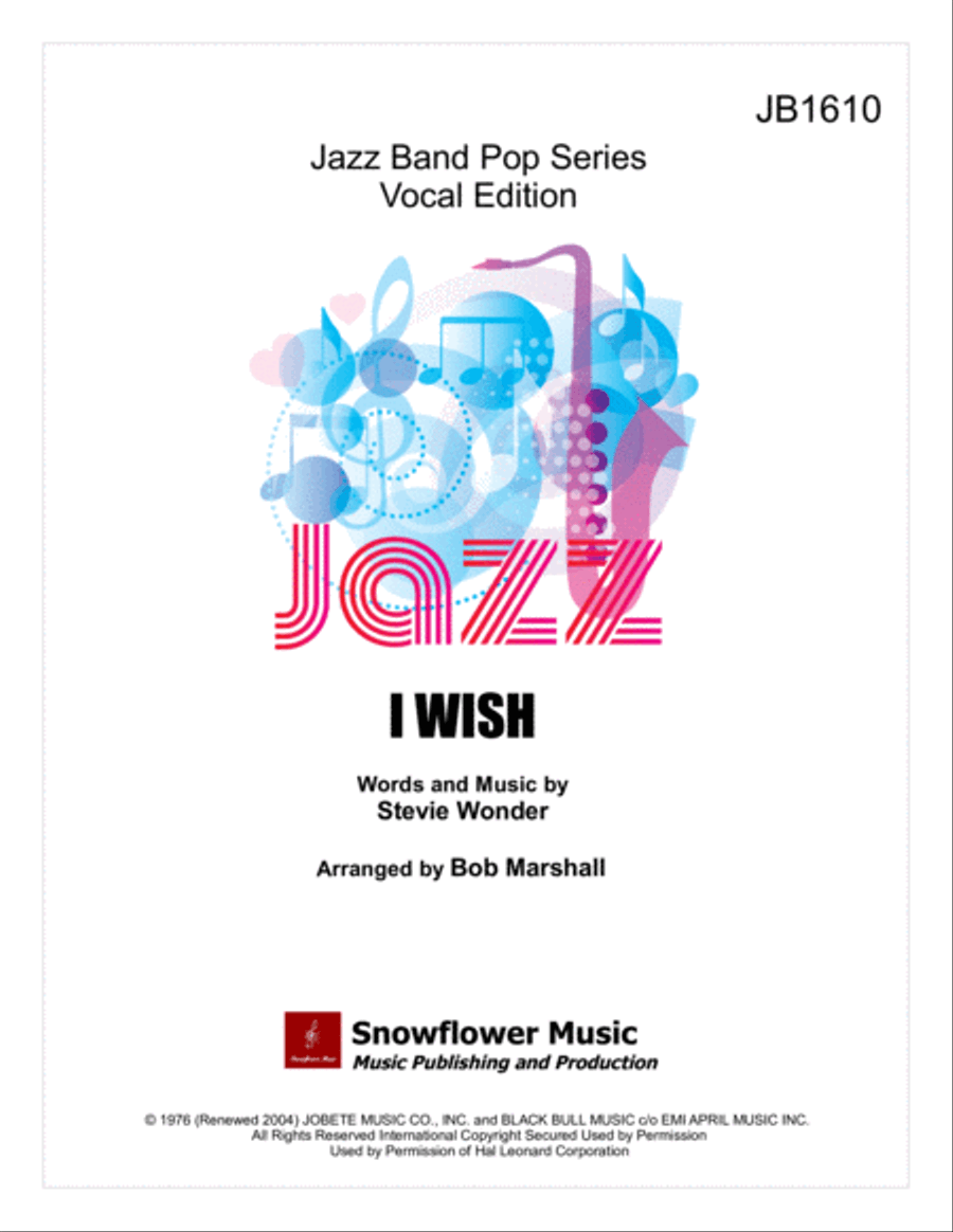 I Wish Jazz Ensemble scores gallery preview page 1