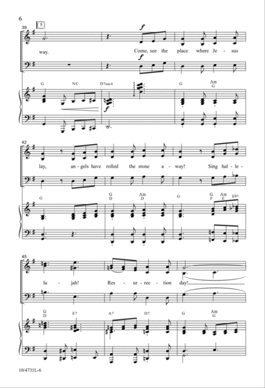 Hallelujah! Resurrection Day! 3-Part scores gallery preview page 6
