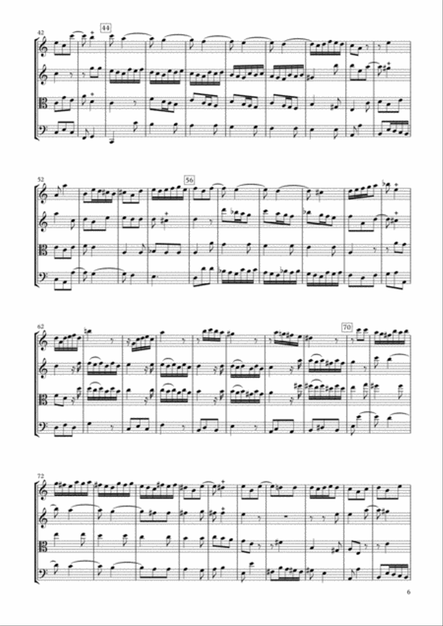 Sonata Op.34-6 for String Quartet String Quartet scores gallery preview page 6