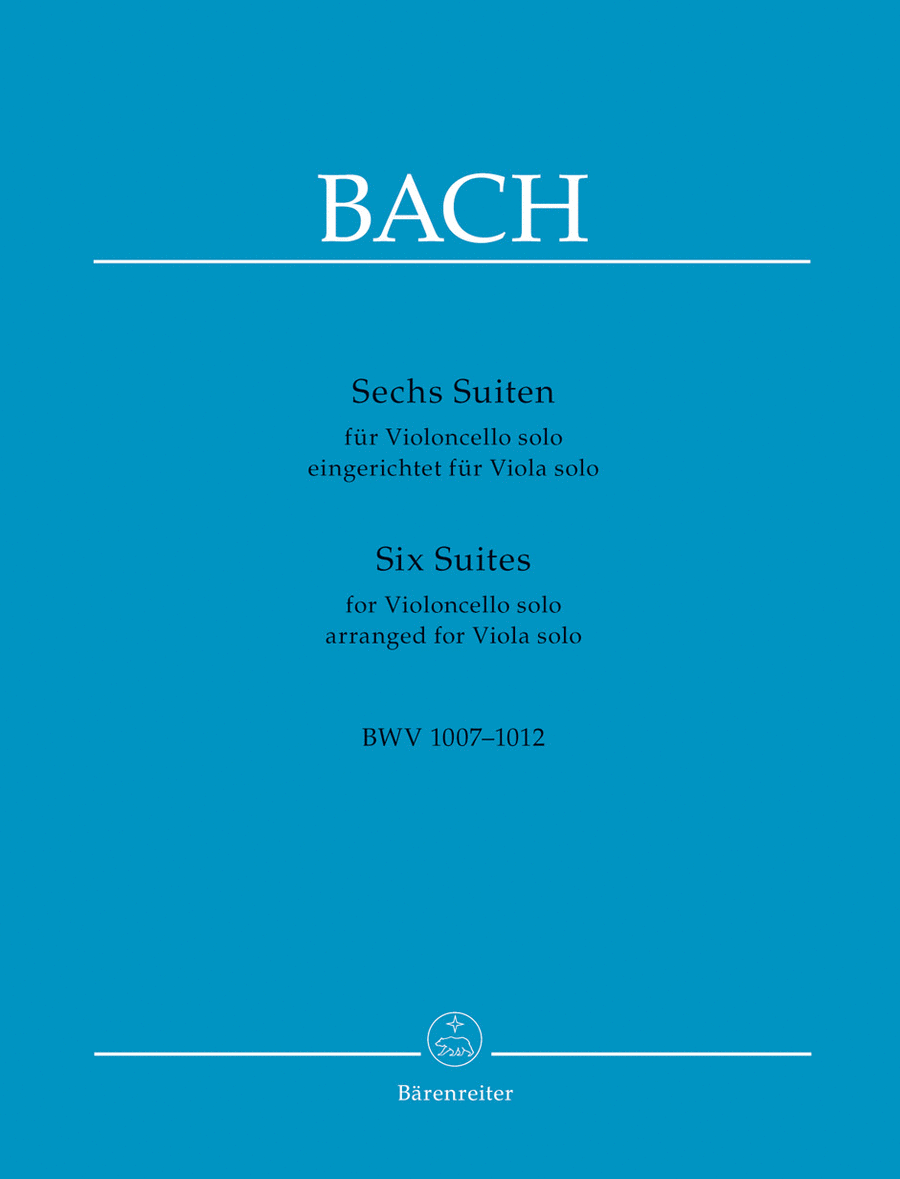 Six Suites for Violoncello solo, BWV 1007-1012 by Johann Sebastian Bach Cello Solo - Sheet Music