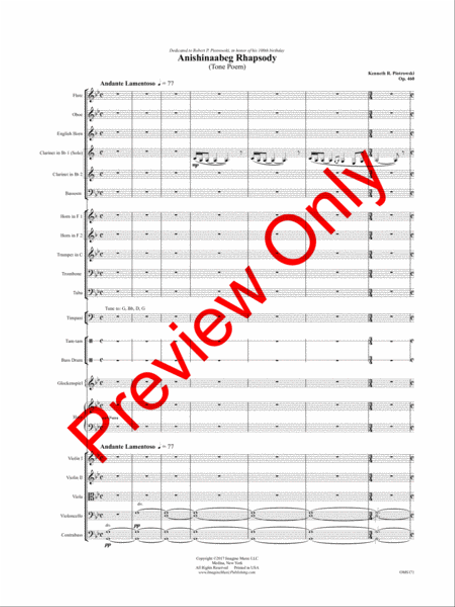 Anishinaabeg Rhapsody Orchestra scores gallery preview page 4