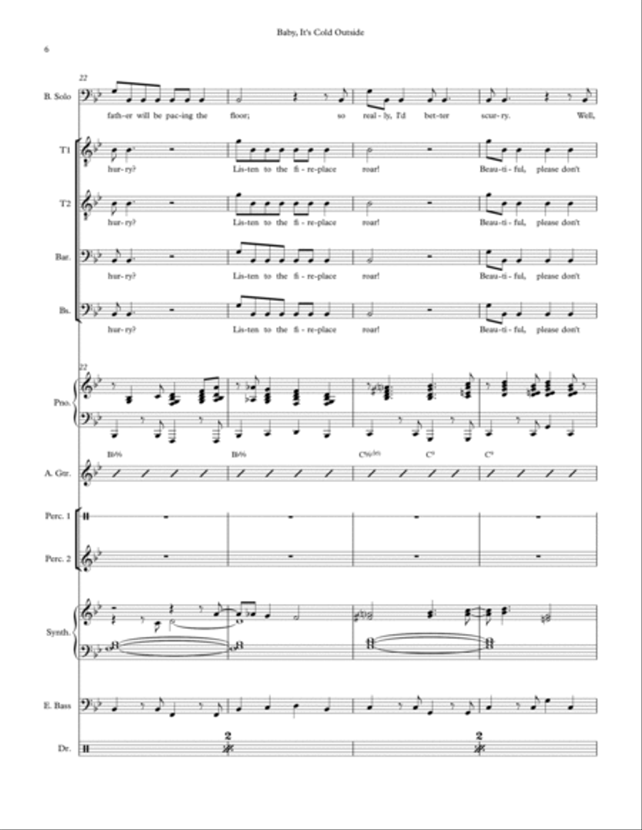 Baby, It's Cold Outside Large Ensemble scores gallery preview page 6