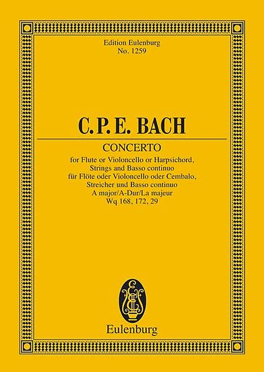 Concerto in A Major, H 437-39, Wq 168, 172, 69