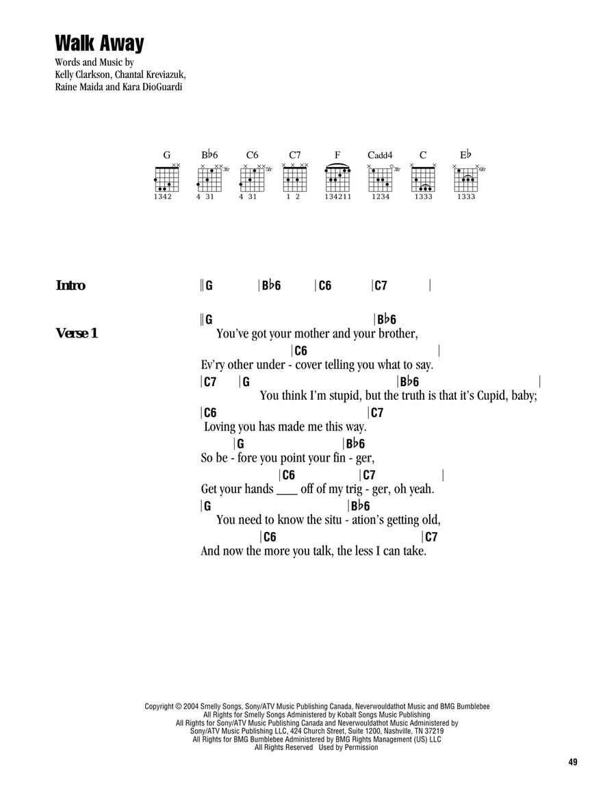 Walk Away Acoustic Guitar scores gallery preview page 1
