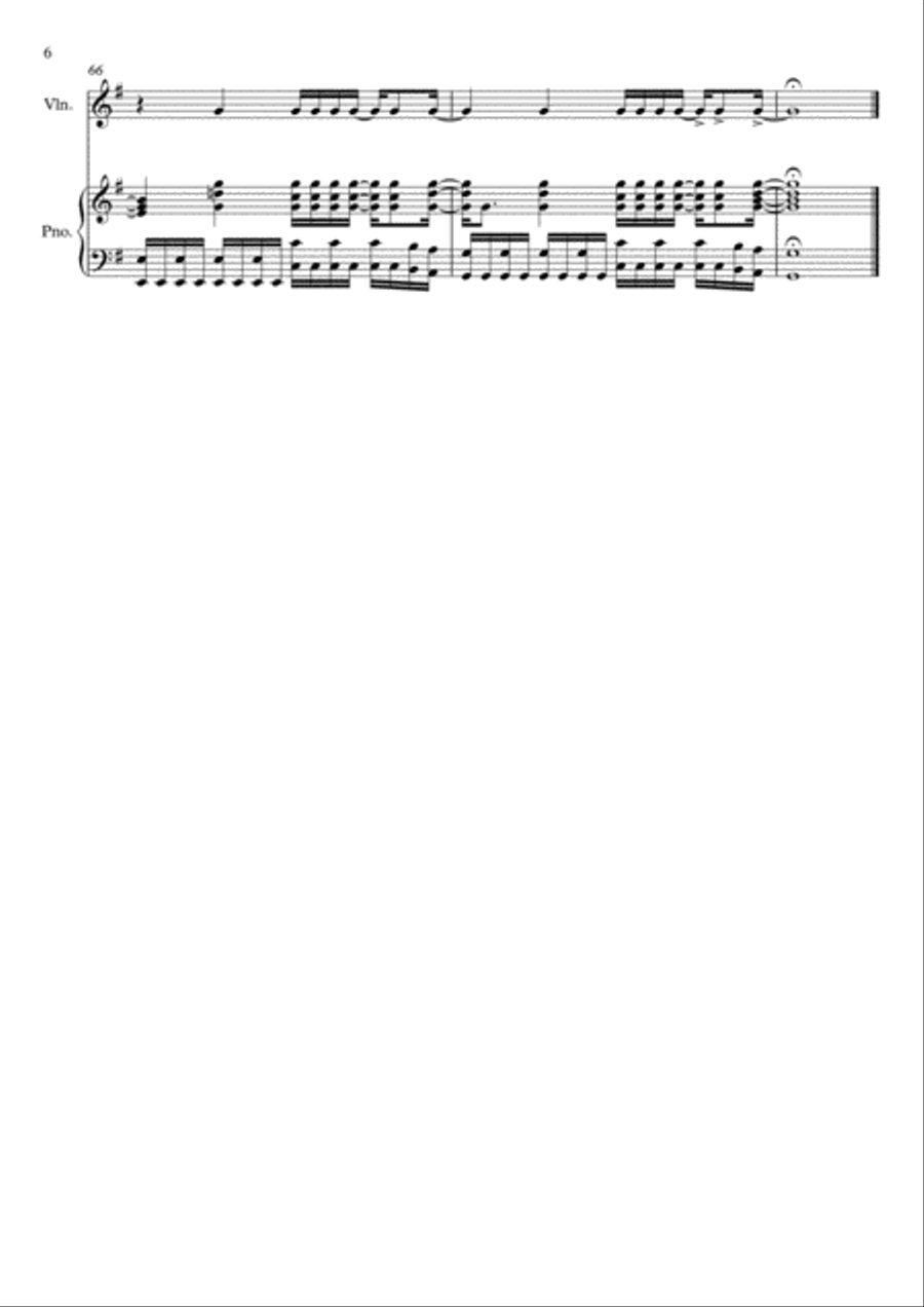 The Greatest Show Violin Solo scores gallery preview page 6