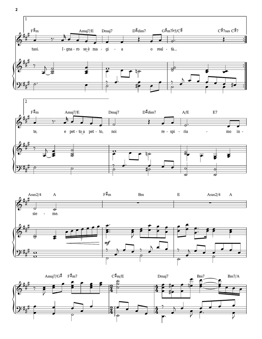 Se Piano, Vocal scores gallery preview page 2
