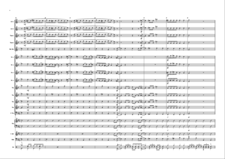 Entry of the Gladiators (for Big band) Jazz Ensemble scores gallery preview page 4