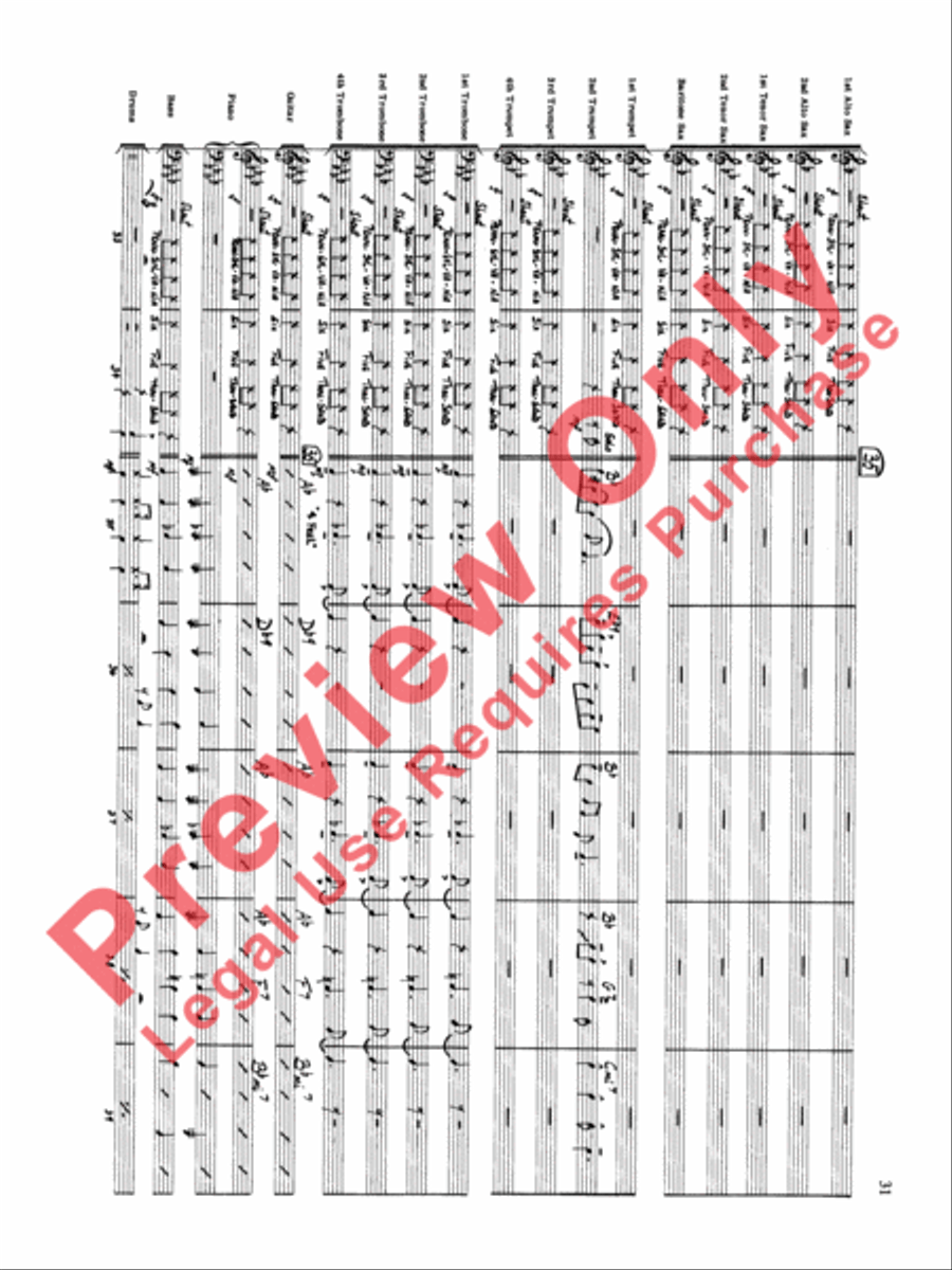 Original Big Band Sounds Big Band scores gallery preview page 32