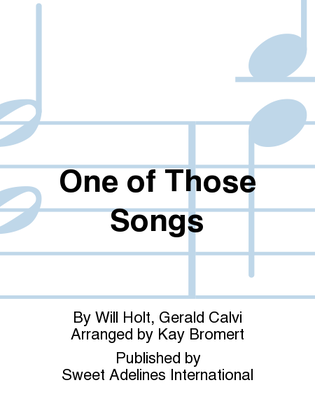 Book cover for One of Those Songs