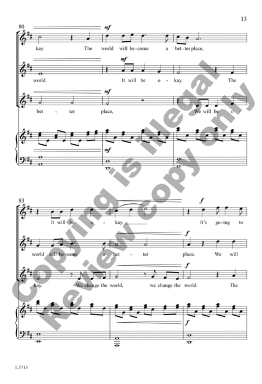 Change (Choral Score) SSA scores gallery preview page 13