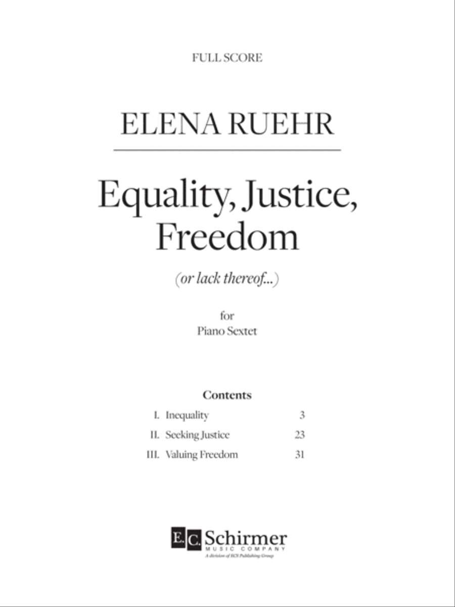 Equality, Justice, Freedom Chamber Music scores gallery preview page 3