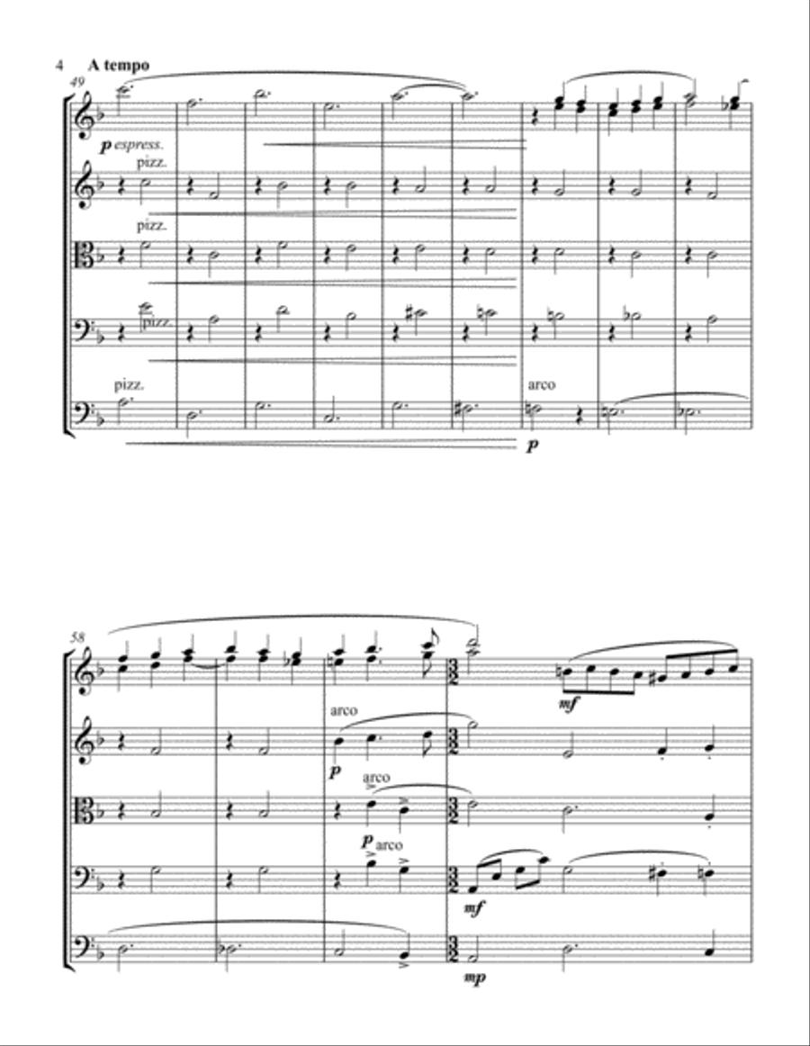 Waltz for Debby - Bill Evans String Quintet String Quintet scores gallery preview page 4