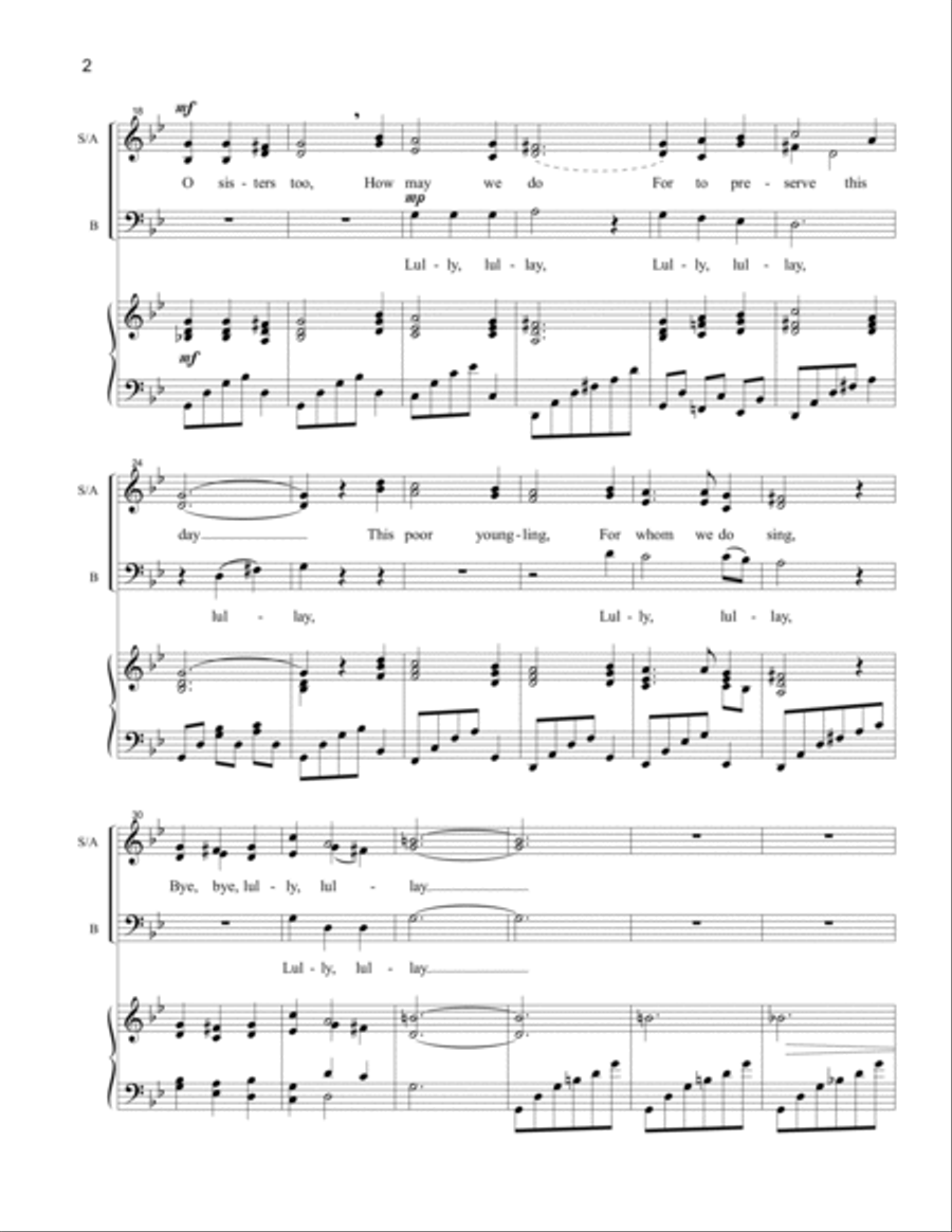 Coventry Carol (SAB) 3-Part scores gallery preview page 2