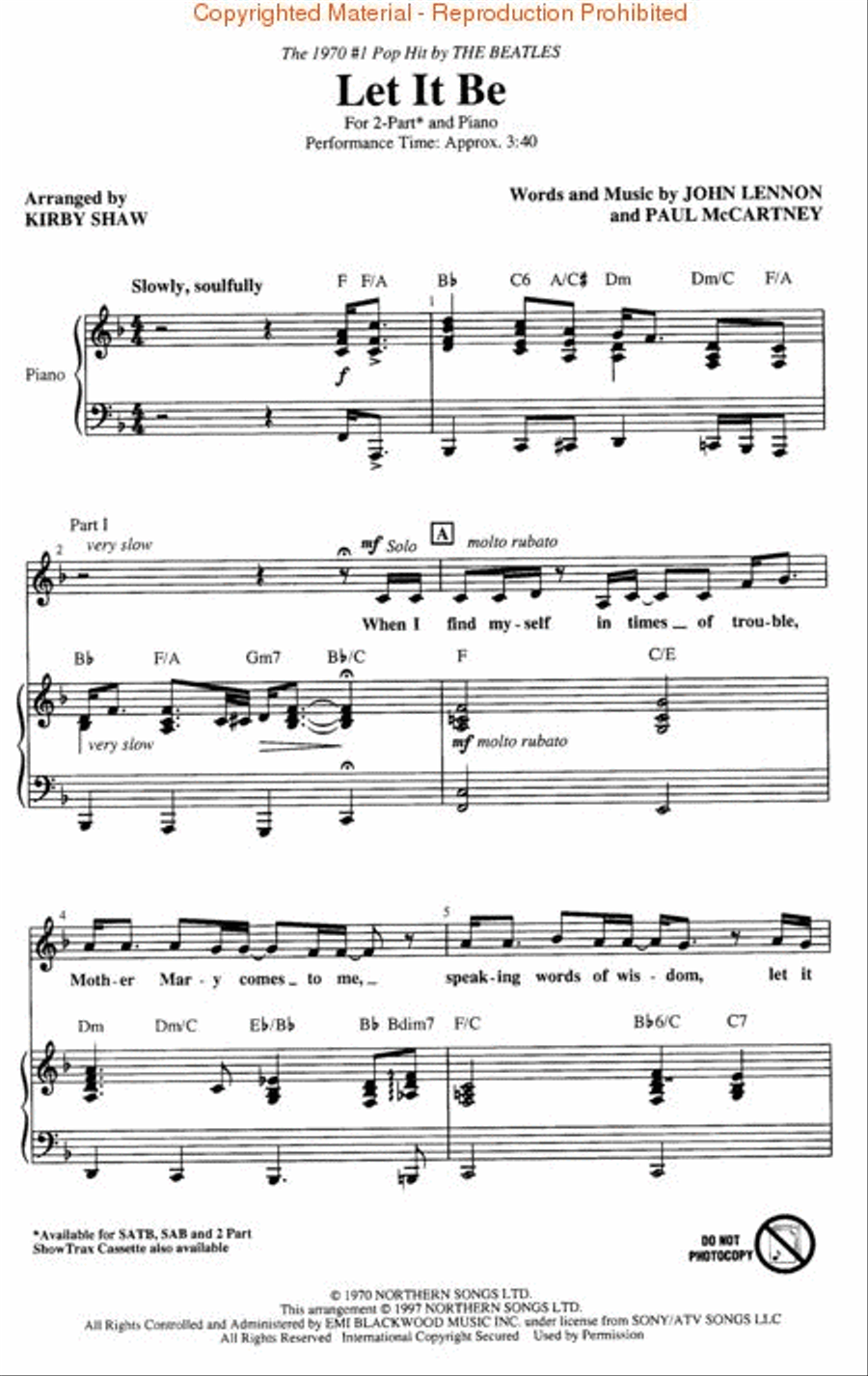 Let It Be 2-Part scores gallery preview page 2