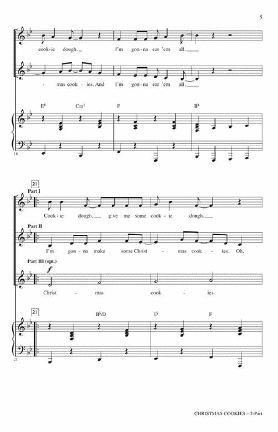 Christmas Cookies 3-Part scores gallery preview page 5