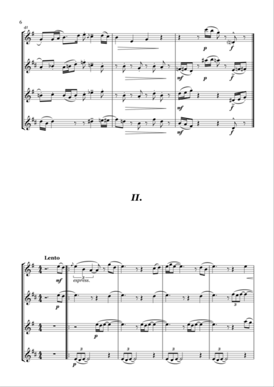 American Serenade - for saxophone quartet Saxophone Quartet scores gallery preview page 6