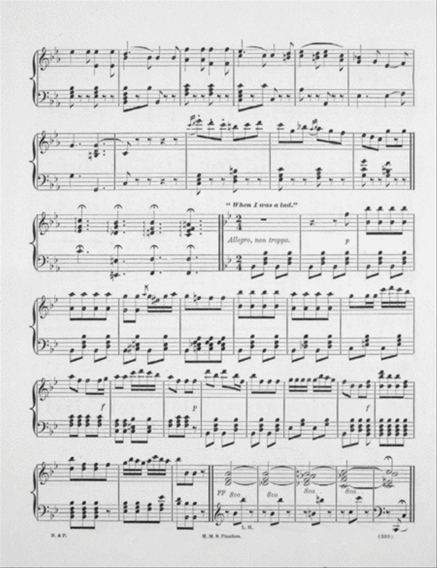 H.M.S. Pinafore (Selection From Arthur Sullivan's Comic Opera) Piano Solo scores gallery preview page 6