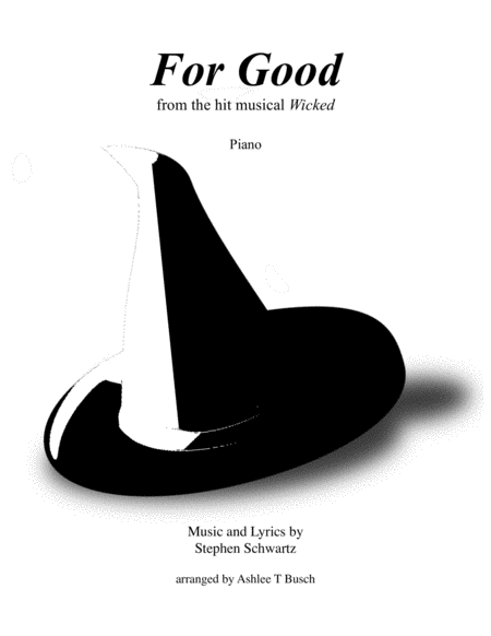 For Good from Wicked for Piano