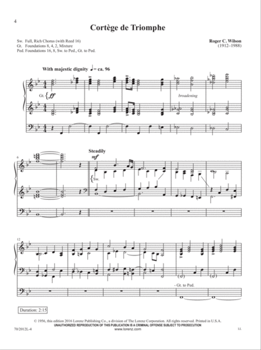 Music for Exultation and Reflection Organ Solo scores gallery preview page 2
