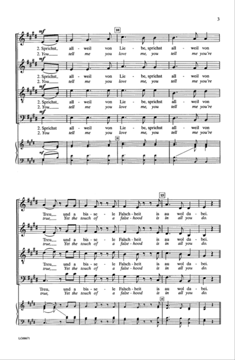 Da Unten Im Tale / In Stiller Nacht 4-Part scores gallery preview page 3