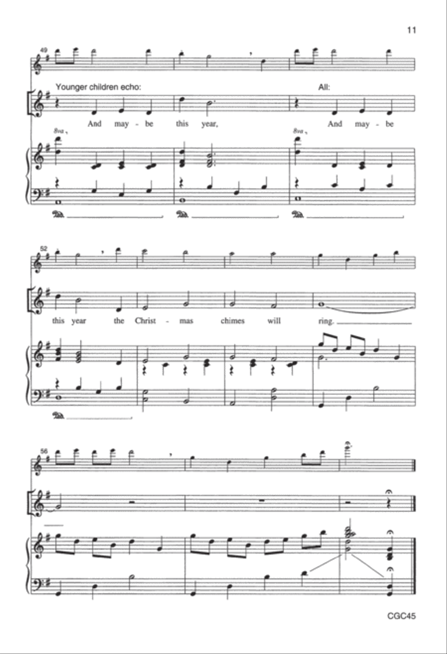 Why the Chimes Rang Why the Chimes Rang Unison Choir scores gallery preview page 11