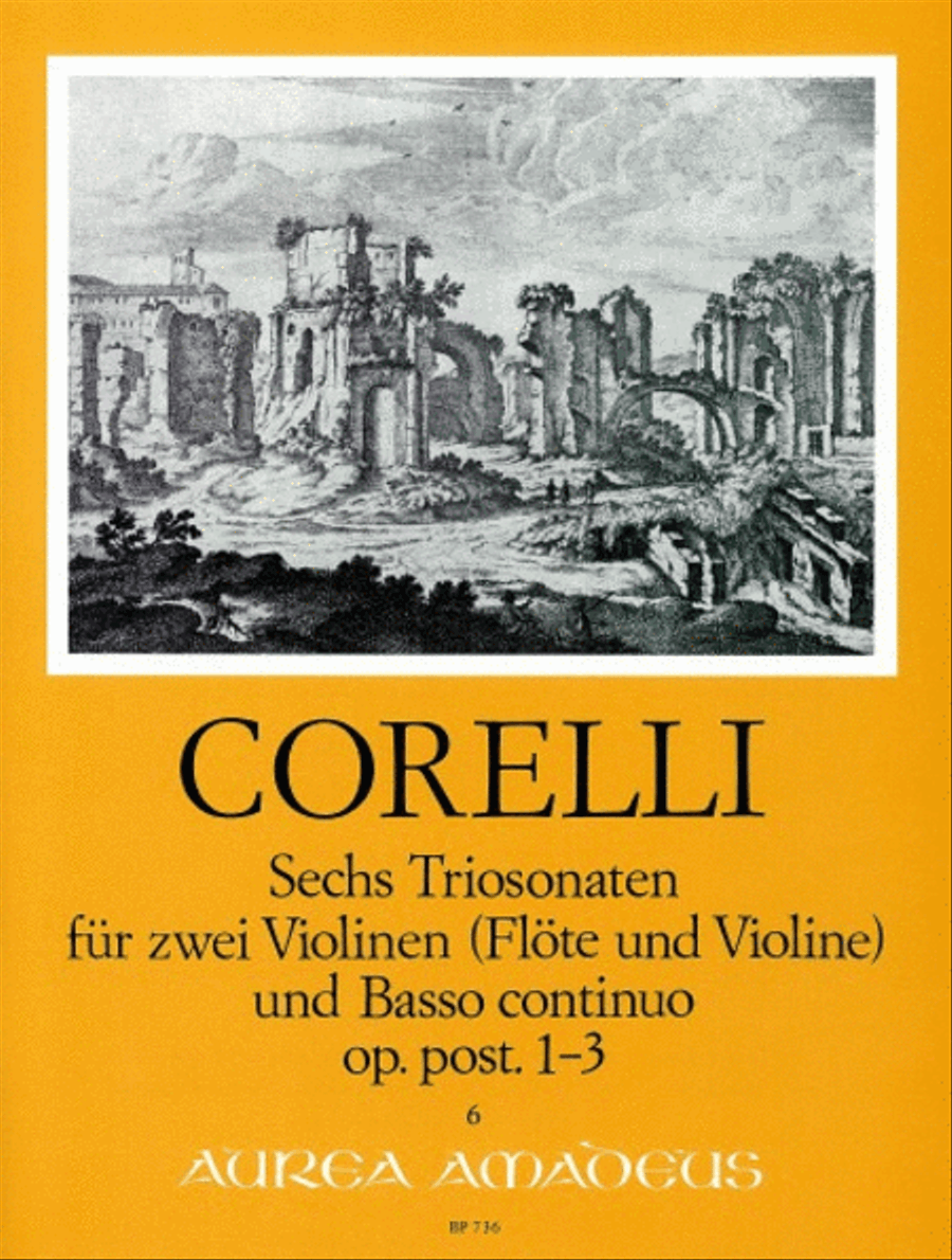 6 Triosonatas op. post. Book 1 Flute scores gallery preview page 1