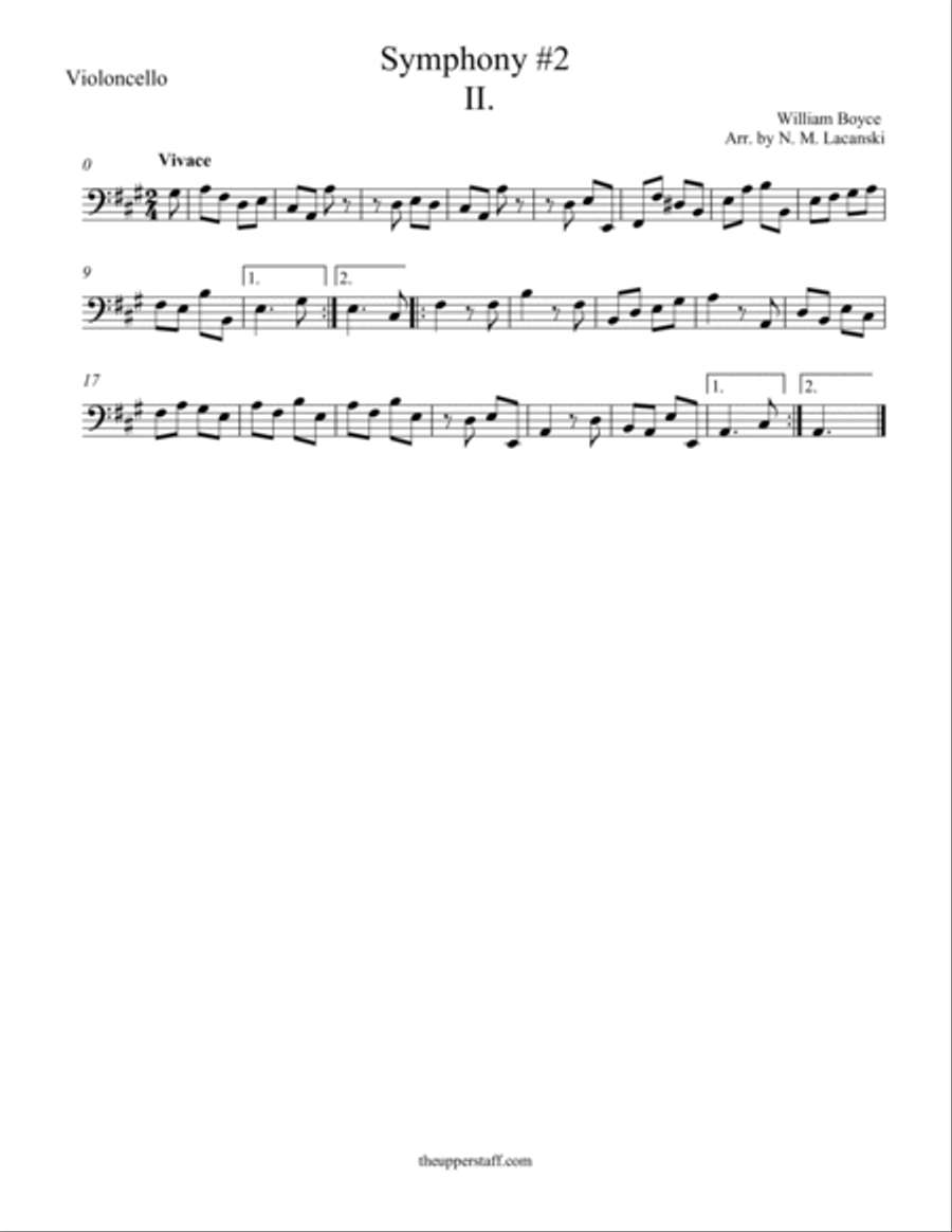 Symphony #2 Second Movement String Orchestra scores gallery preview page 2