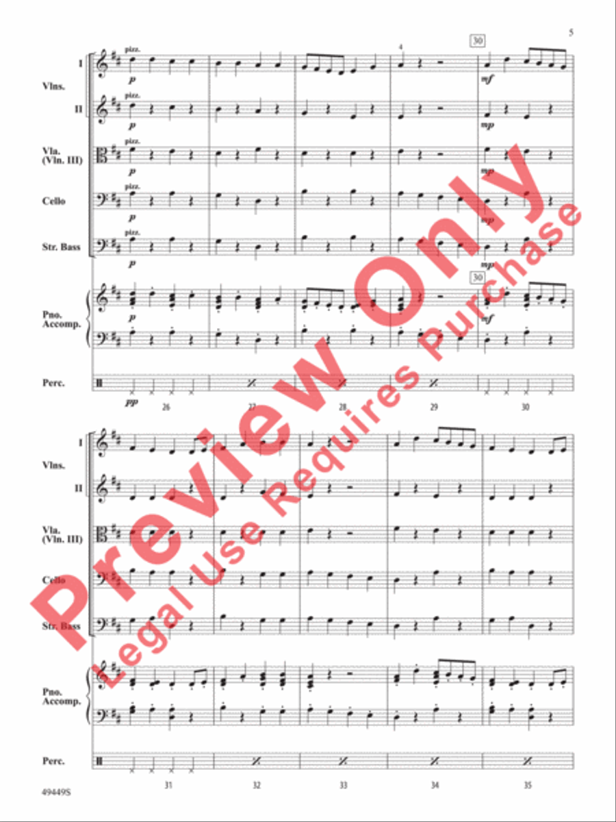 Snow Day String Orchestra scores gallery preview page 6
