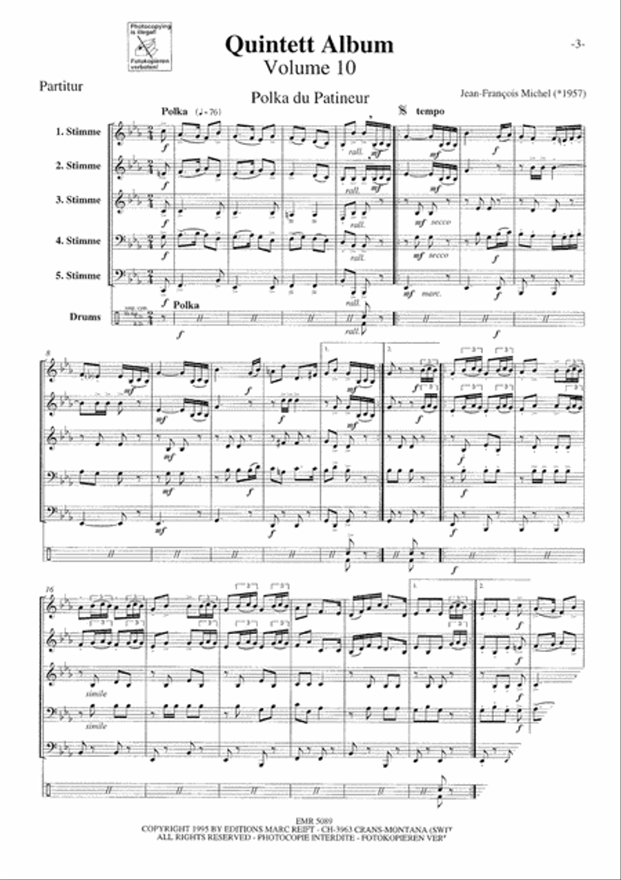 Quintett Album Vol. 10 Concert Band scores gallery preview page 4