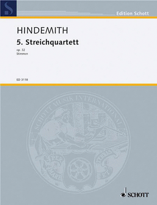Book cover for String Quartet No. 5, Op. 32 (Formerly #4)