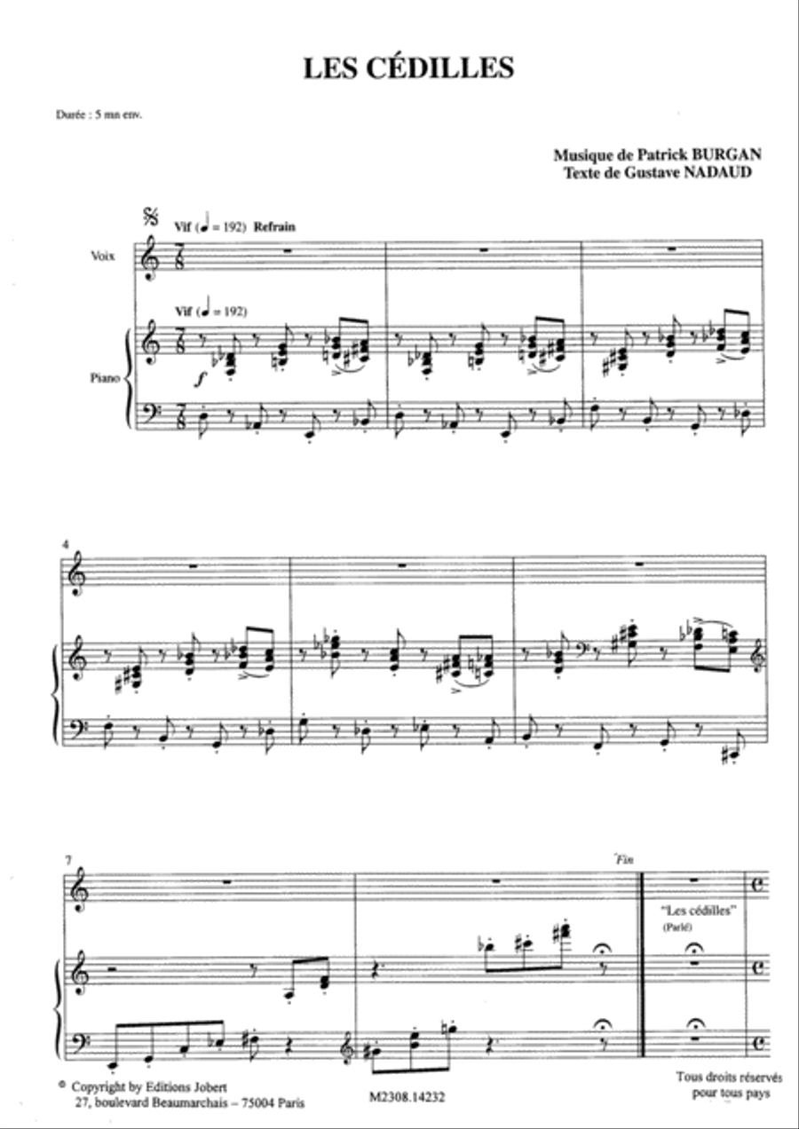 Chansons erotiques (3) No. 3 Les Cedilles Voice Solo scores gallery preview page 2