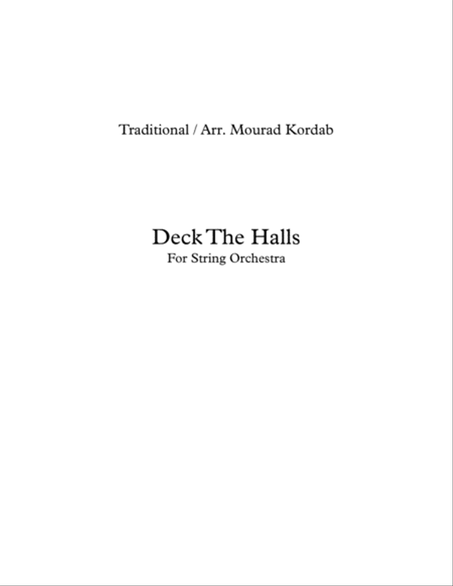 Deck the Halls (String Orchestra) String Orchestra scores gallery preview page 1