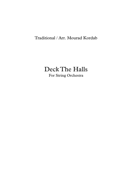 Deck the Halls (String Orchestra) image number null