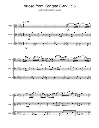 Book cover for Arioso BWV 156 - Viola Trio