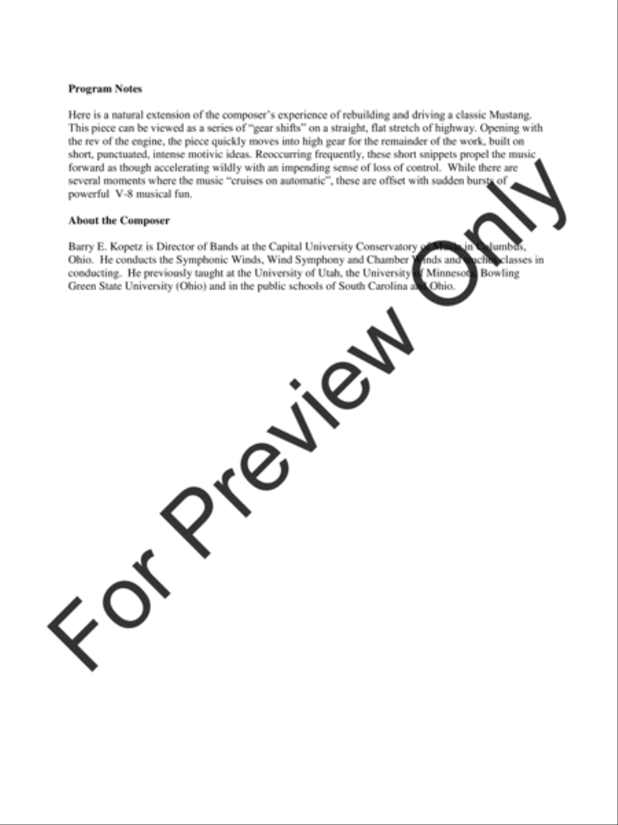 Flat Out and Wide Open Concert Band scores gallery preview page 3