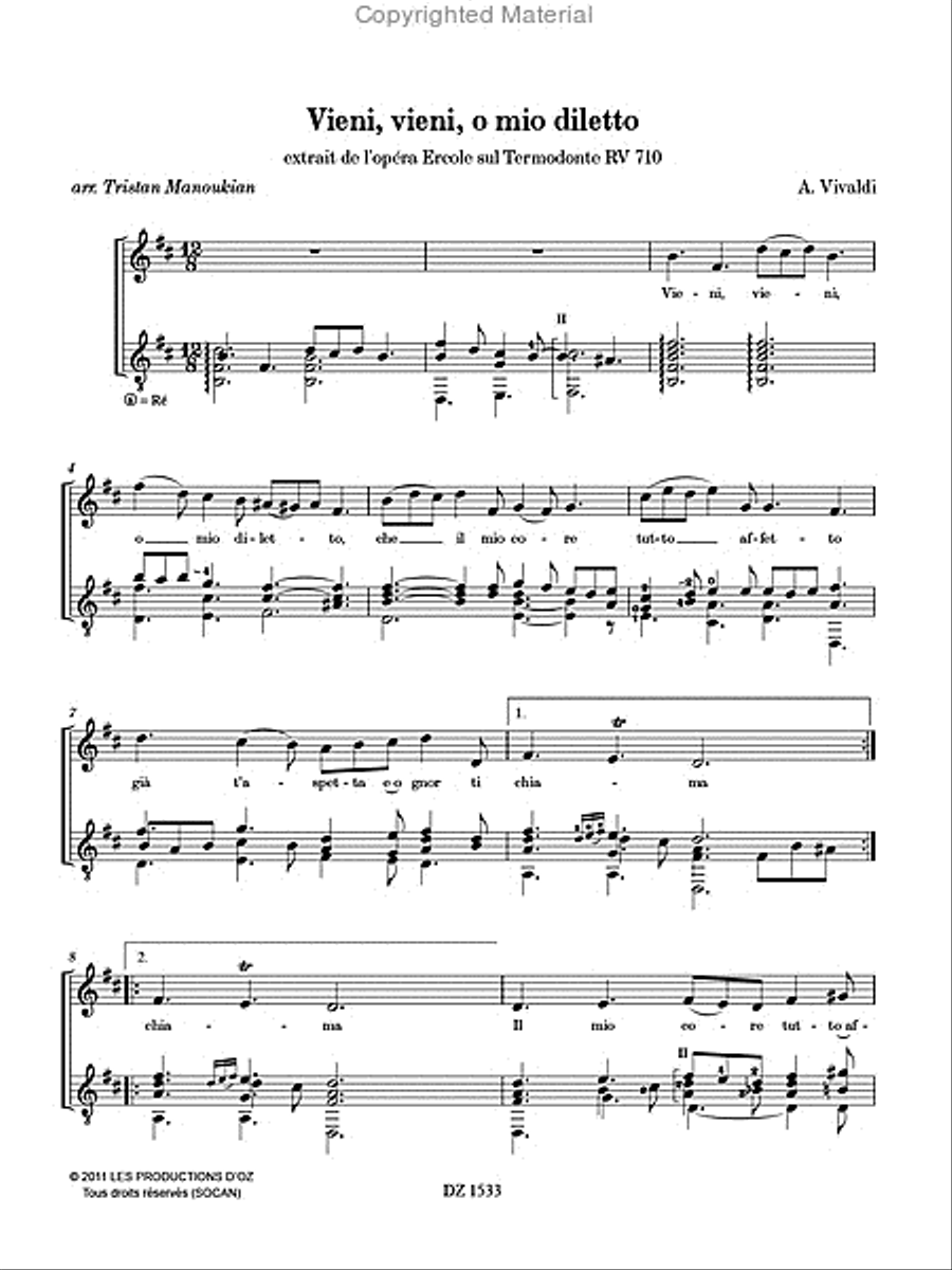 2 Arias Classical Guitar scores gallery preview page 2