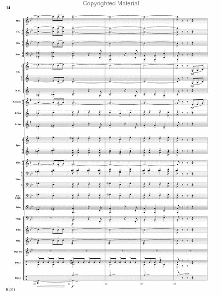 March Jubiloso Concert Band scores gallery preview page 13