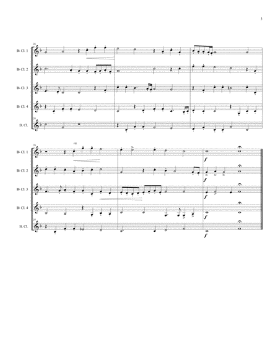 Al bel de tuoi capelli for Clarinet Quintet Clarinet Quintet scores gallery preview page 5