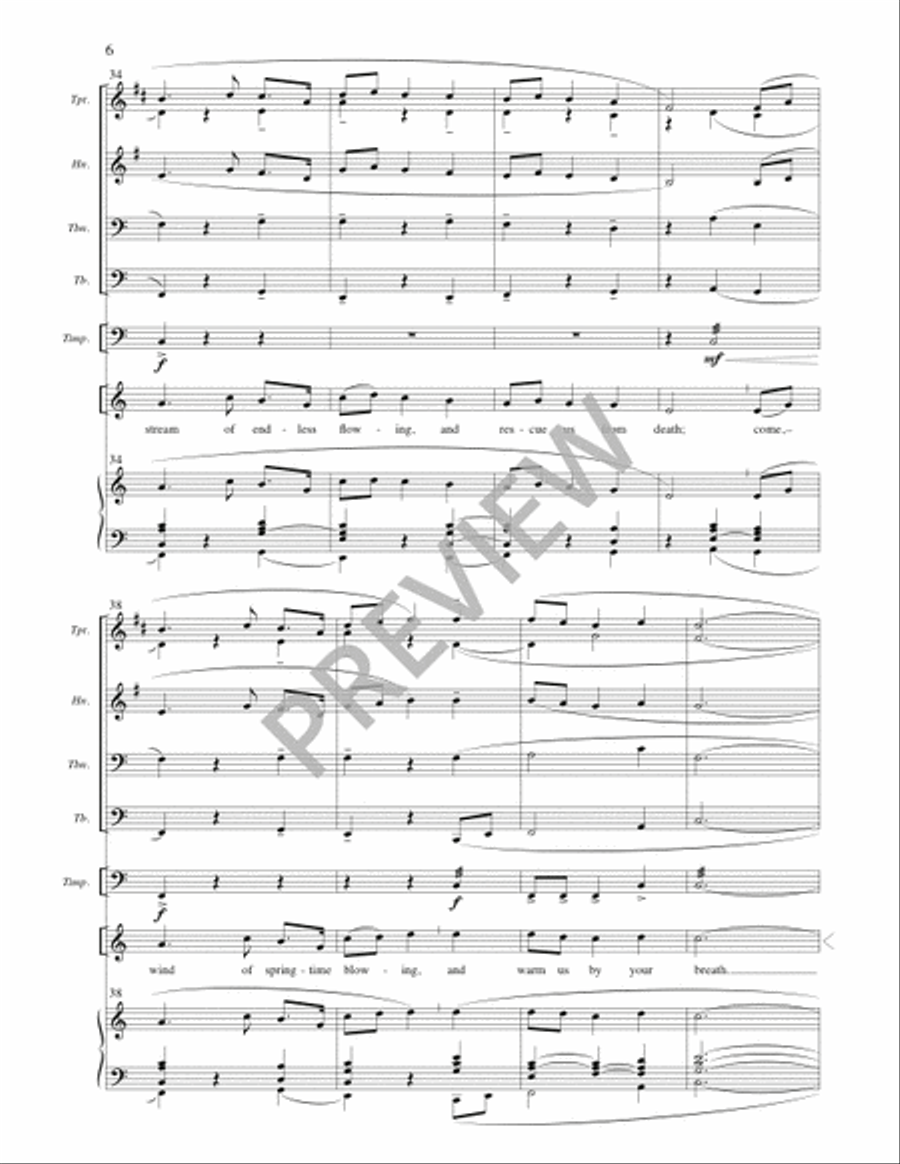O Spirit All-Embracing - Full Score and Parts Horn scores gallery preview page 7